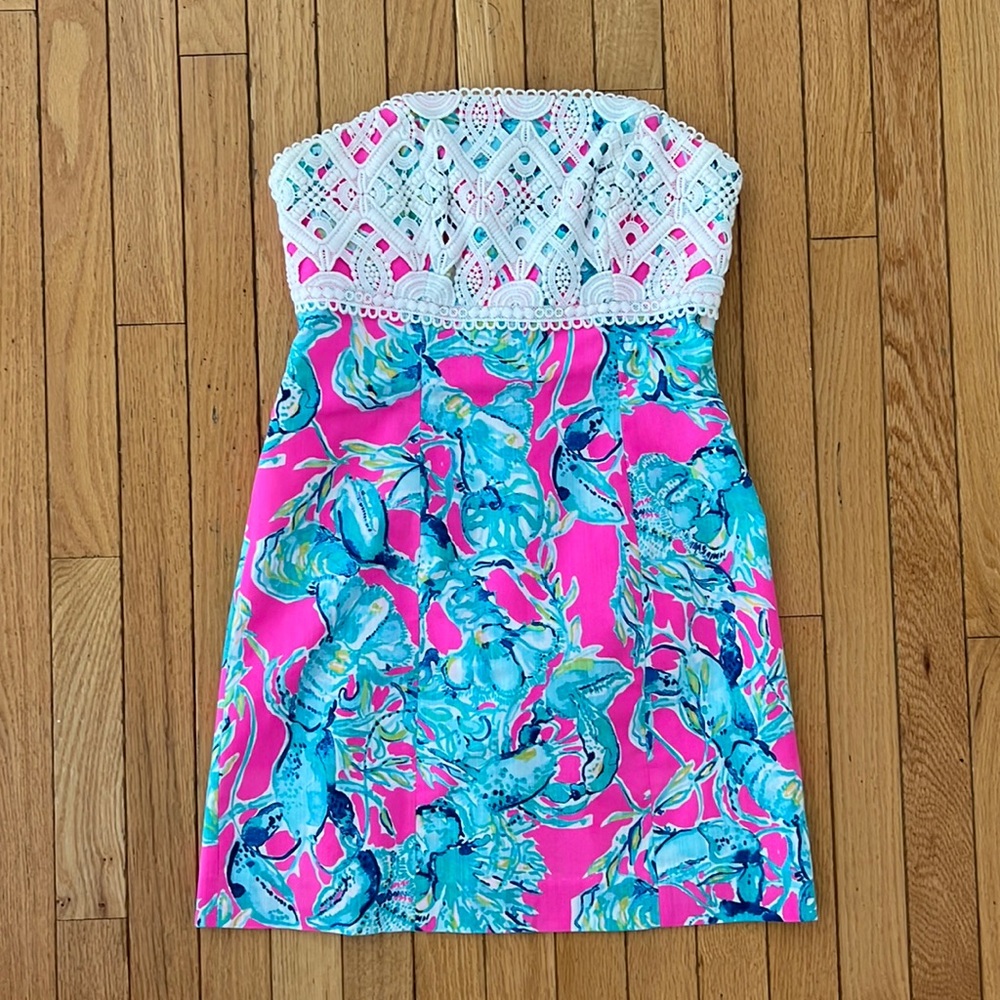 Strapless dress from Lilly Pulitzer.